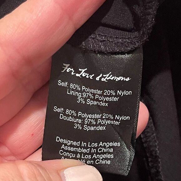 For Love & Lemons Black Embroidered Sequin BOTANIC Micro Mini Fit Flare Dress S - Picture 10 of 16